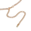 Alloy Crystal Rhinestone Cup Chains Necklaces NJEW-K384-03-4