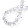 Transparent Electroplate Glass Beads Strands EGLA-TACDZ0005-6mm-03B-4