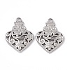Non-Tarnish 304 Stainless Steel Pendants STAS-B031-08S-2