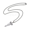 201 Stainless Steel Messianic Star of David Pendant Box Chain Necklaces LS-NJEW-M010-03P-2