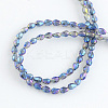 Electroplated Glass Bead Strands EGLA-R147-02-2