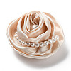 Flower Cloth with Plastic Pearl Brooch Pin LS-JEWB-K013-01P-05-1