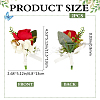 2Pcs Silk Cloth Imitation Rose Boutonniere AJEW-CP0008-47-2