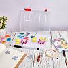3Pcs 3 Colors Portable Transparent Plastic A4 File Box CON-SZ0001-15-4