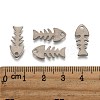Tarnish Resistant Fishbone 201 Stainless Steel Pendants STAS-R071-19-3