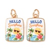 Printed Brass Pendants KK-CBA3895-01B-G-1