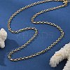 3MM 304 Stainless Steel Cable Chain Necklaces NJEW-T016-09G-2