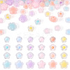 200Pcs 4 Styles Frosted Transparent Acrylic Beads OACR-TA0003-54-1