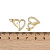 Brass Micro Pave Clear Cubic Zirconia Pendants ZIRC-I367-14G-05-3