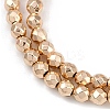 Baking Paint Electroplated Synthetic Non-magnetic Hematite Beads Strands G-H072-A01-01C-3