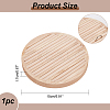 Flat Round 6-Slot Wood Ring Display Stands RDIS-WH0002-22-2