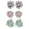 Flower Handmade Glass Seed Beads Stud Earrings EJEW-MZ00656-2