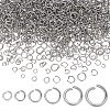 1200Pcs 6 Styles Tarnish Resistant 304 Stainless Steel Open Jump Rings STAS-ME0002-13-1