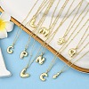 1Pc Initial Letter Brass Pendant Necklaces NJEW-YW0001-24W-4
