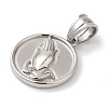Non-Tarnish 304 Stainless Steel Pendants STAS-Z075-08P-2