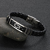 Hollow Corss Link Bracelet with Leather Cords LS-PW-WG26645-01-3