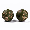 Painted Natural Wood Beads WOOD-T021-53B-04-2
