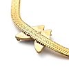 Crystal Rhinestone Butterfly Pendant Necklace with Herringbone Chains LS-NJEW-I116-01G-3