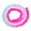Transparent Glass Beads Strands X-GLAA-E036-07O-3