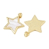 Natural Shell Star Pendants KK-L251-43G-01-2