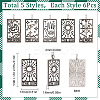 SUNNYCLUE 30Pcs 5 Style Tibetan Style Alloy Pendants FIND-SC0003-74-2