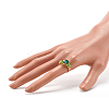 Electroplate Faceted Glass Beads Finger Ring X1-RJEW-TA00014-02-3