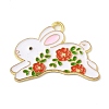 Alloy Enamel Pendants ENAM-Q507-18G-1