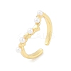 Heart Brass Open Cuff Rings for Women RJEW-R011-02G-4