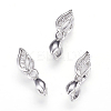 Long-Lasting Plated Brass Micro Pave Cubic Zirconia Ice Pick Pinch Bails X-ZIRC-F063-03P-1