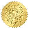 Plastic Self Adhesive Gold Foil Embossed Stickers DIY-WH0211-315-1