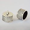 Tibetan Style Alloy Cord Ends TIBEP-S300-01AS-RS-1