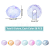 400Pcs 8 Colors Opaque Baking Paint Glass Beads Strands EGLA-PH0001-28-4