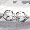 Tarnish Resistant 304 Stainless Steel Huggie Hoop Earring Findings STAS-I097-051B-1