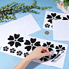 4 Sheets 2 Colors Flower PVC Waterproof Car Stickers DIY-GF0008-94B-3