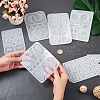 6Pcs DIY Geometry Earrings Silicone Resin Casting Molds DIY-CD0001-27-5