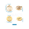 24Pcs 304 Stainless Steel Pendants STAS-TA0001-30G-7