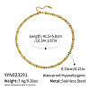 304 Stainless Steel Enamel Green Leaf Link Chain Necklaces for Women OR8327-7