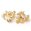 Rack Plating Brass Micro Pave Cubic Zirconia Pendants X-KK-R143-05G-3