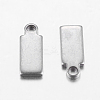 Original Color Stamping Blank Tag Charms 304 Stainless Steel Rectangle Pendants X-STAS-Q074-2
