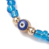 10Pcs 10 Styles Blue Color Palette Glass Seed Beaded Stretch Bracelets Sets BJEW-MZ00096-5