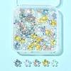 70Pcs 5 Colors Transparent Electroplate Glass Bead Caps EGLA-FS0001-55-7