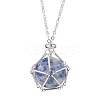 Stainless Steel Macrame Pouch Empty Stone Holder for Pendant Necklace Making NJEW-JN04532-03-2