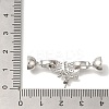 Brass Micro Pave Clear Cubic Zirconia Fold Over Clasps KK-K389-027P-3