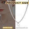 1Pc 304 Stainless Steel Letter Pendant Necklaces NJEW-LP0001-33Q-P-2