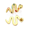 304 Stainless Steel Enamel Stud Earrings EJEW-Z116-02G-3