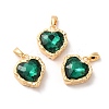 Brass Micro Pave Cubic Zirconia Pendants KK-M243-02G-1