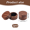 2-Slot Round Wood Ring Storage Boxes CON-HY0001-05E-2