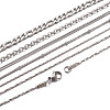 304 Stainless Steel Chain Necklace NJEW-TA0001-10P-4
