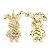 Brass Micro Pave Cubic Zirconia Pendant ZIRC-C021-28G-2