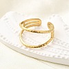 304 Stainless Steel Adjustable Open Cuff Rings for Women RJEW-U062-01A-G-2